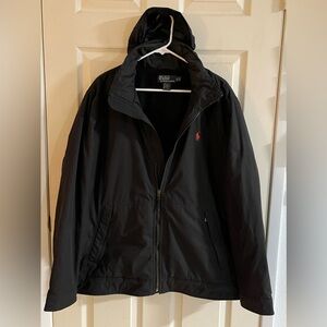 Polo Ralph Lauren Fleece Lined Hoodie Bomber Black jacket men’s size xl
